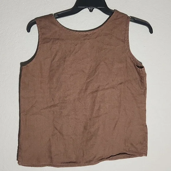Vintage IC Tank Top Size S usa connie shirt Brown Sleeveless - Picture 5 of 8